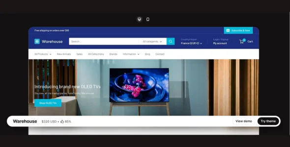 warehouse shopify theme nulled free download