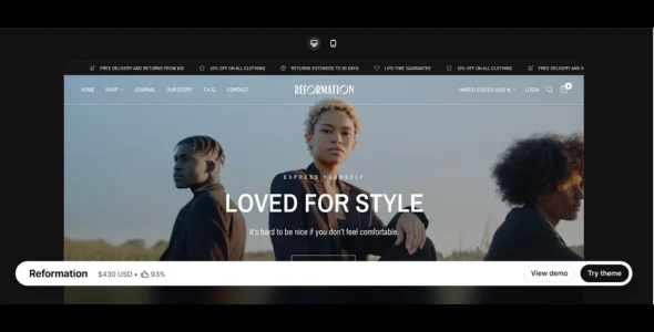 reformation shopify theme free download