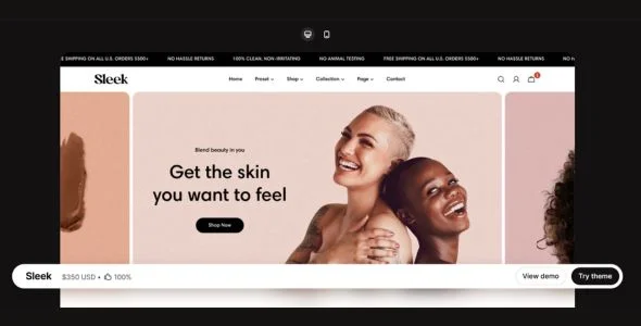 sleek shopify theme free download