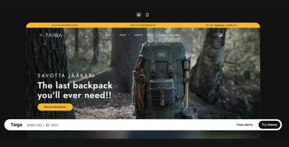 taiga shopify theme free download
