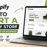 How to Start a Shopify Store in 2026 (Step-by-Step Beginner Guide) How to start a Shopify store step by step in 2026 with a professional ecommerce website design displayed on a laptop screen.
