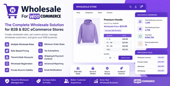 Wholesale For WooCommerce - B2B Ecommerce nulled